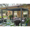 PURPLE LEAF Lamellen Pergola Outdoor Aluminium Pergola mit Verstellbarem Lamellendach für Terrasse und Garten Grau