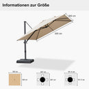 PURPLE LEAF Stufenlos neigbarer Freischwinger-Sonnenschirm mit Schirmständer – Preisgünstiger Sonnenschirm für den Außenbereich