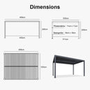 PURPLE LEAF Lamellen Pergola Outdoor Aluminium Pergola Freistehend Pergola mit Lamellendach Einstellbar Hardtop Pavillon,mit Geeignet für Garten Terrasse Hinterhof,Grau