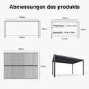 PURPLE LEAF Lamellen Pergola Outdoor Aluminium Pergola Terrassenüberdachung Freistehend Pergola mit Rollos mit Lamellendach Einstellbar Hardtop Pavillon Geeignet für Garten Anthrazit