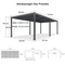PURPLE LEAF Lamellen Pergola Outdoor Aluminium Pergola mit Verstellbarem Lamellendach für Terrasse und Garten Grau