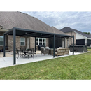 PURPLE LEAF Lamellen Pergola Outdoor Aluminium Pergola mit Verstellbarem Lamellendach für Terrasse und Garten Grau