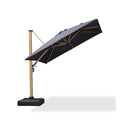 PURPLE LEAF Holzmaserung Ausleger-Sonnenschirm Aluminium Outdoor-Sonnenschirme