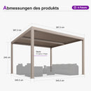PURPLE LEAF pergola lamellendach Lux Aluminium Pavillon Terrassenüberdachung Lamellen Freistehend Lamellenpergola für Terrassen Champagner