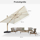 PURPLE LEAF Holzmaserung Ausleger-Sonnenschirm Aluminium Outdoor-Sonnenschirme