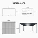 PURPLE LEAF Lamellen Pergola Outdoor Aluminium Pergola Freistehend Pergola mit Lamellendach Einstellbar Hardtop Pavillon,mit Geeignet für Garten Terrasse Hinterhof,Grau