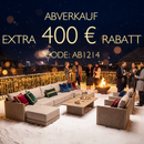 PURPLE LEAF Terrassen-Pavillon für den Garten, graues Hardtop-Dach aus verzinktem Stahl, Vordach mit Lichterkette - transparent