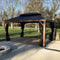 PURPLE LEAF Holzmaserung Pavillon Hardtop Wasserdichter Gartenpavillon mit Aluminium-Stahldach Holzoptik