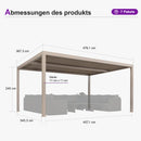 PURPLE LEAF pergola lamellendach Lux Aluminium Pavillon Terrassenüberdachung Lamellen Freistehend Lamellenpergola für Terrassen Champagner