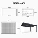 PURPLE LEAF Lamellen Pergola Outdoor Aluminium Pergola Freistehend Pergola mit Lamellendach Einstellbar Hardtop Pavillon,mit Geeignet für Garten Terrasse Hinterhof,Grau