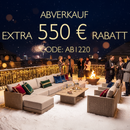 PURPLE LEAF Terrassen-Pavillon für den Garten, graues Hardtop-Dach aus verzinktem Stahl, Vordach mit Lichterkette - transparent