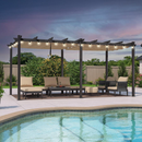 PURPLE LEAF Pergola Metall Garten Pavillon  Wasserdicht Stabil Winterfest Gartenpavillon Mit Sonnenschutz Überdachung mit Lichterkette - transparent