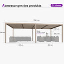 PURPLE LEAF pergola lamellendach Lux Aluminium Pavillon Terrassenüberdachung Lamellen Freistehend Lamellenpergola für Terrassen Champagner