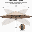 PURPLE LEAF Mittelstock-Sonnenschirm mit Kurbel & Neigungsfunktion – ideal für Terrasse und Garten