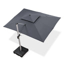 PURPLE LEAF Sonnenschirm Rechteckig Groß Stabil Marktschirm Groß 360°Rotation, Gartenschirm mit Kurbel