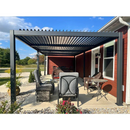PURPLE LEAF Lamellen Pergola Outdoor Aluminium Pergola mit Verstellbarem Lamellendach für Terrasse und Garten Grau