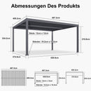 PURPLE LEAF Lamellen Pergola Outdoor Aluminium Pergola mit Verstellbarem Lamellendach für Terrasse und Garten Anthrazit