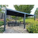 PURPLE LEAF Lamellen Pergola Outdoor Aluminium Pergola mit Verstellbarem Lamellendach für Terrasse und Garten Grau