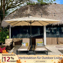 PURPLE LEAF Aluminium Marktschirm für Terrasse, Garten & Gewerbe – Stabiler Outdoor-Sonnenschirm