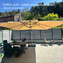 PURPLE LEAF rechteckiger Sonnenschirm mit Schirmständer ideal für Garten & Terrasse mit UV-Schutz