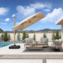 PURPLE LEAF Holzmaserung Ausleger-Sonnenschirm Aluminium Outdoor-Sonnenschirme