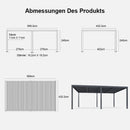 PURPLE LEAF Lamellen Pergola Outdoor Aluminium Pergola Terrassenüberdachung Freistehend Pergola mit Lamellendach Einstellbar Hardtop Pavillon Geeignet für Garten Anthrazit