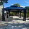 PURPLE LEAF Grau Alu Pavillon Wasserdicht Stabil Winterfest Wetterfest Gartenpavillon mit 4 Doppel Seitenteile Hardtop Pavillon mit Stahldach