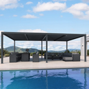 PURPLE LEAF Lamellen Pergola Outdoor Aluminium Pergola Terrassenüberdachung Freistehend Pergola mit Lamellendach Einstellbar Hardtop Pavillon Geeignet für Garten Anthrazit