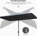 PURPLE LEAF Mittelstock-Sonnenschirm mit Kurbel & Neigungsfunktion – ideal für Terrasse und Garten