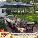 PURPLE LEAF Mittelstock-Sonnenschirm mit Kurbel & Neigungsfunktion inkl. Schirmständer – ideal für Terrasse und Garten