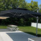 PURPLE LEAF Sonnenschirm Ampelschirm Drehbar Neigbar Kippbar Marktschirm 360°Rotation, Gartenschirm mit Kurbel