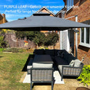PURPLE LEAF rechteckiger Sonnenschirm mit Schirmständer ideal für Garten & Terrasse mit UV-Schutz
