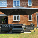 PURPLE LEAF rechteckiger Sonnenschirm mit Schirmständer ideal für Garten & Terrasse mit UV-Schutz