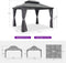 PURPLE LEAF Grau Alu Pavillon Wasserdicht Stabil Winterfest Wetterfest Gartenpavillon mit 4 Doppel Seitenteile Hardtop Pavillon mit Stahldach