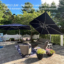 PURPLE LEAF rechteckiger Sonnenschirm mit Schirmständer ideal für Garten & Terrasse mit UV-Schutz