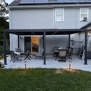 PURPLE LEAF Lamellen Pergola Lamellendach mit LED-Lichtleiste für Garten Terrasse, Anthrazit
