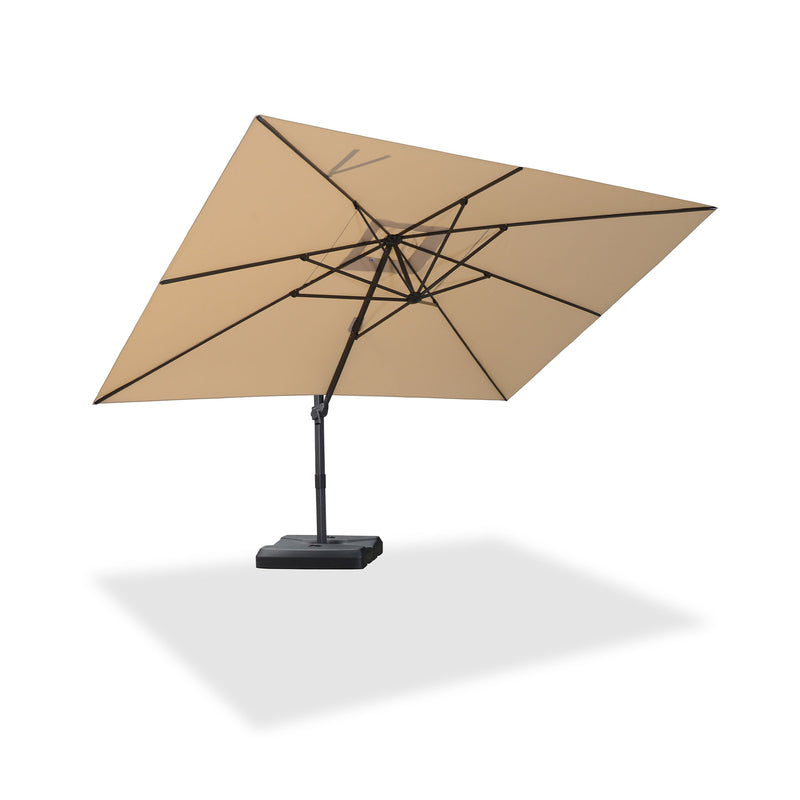 PURPLE LEAF Stufenlos neigbarer Freischwinger-Sonnenschirm Preisgünstiger Sonnenschirm für den Außenbereich