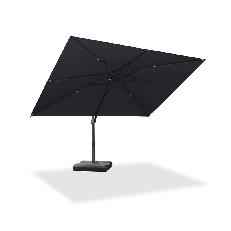 PURPLE LEAF Stufenlos neigbarer Freischwinger-Sonnenschirm Preisgünstiger Sonnenschirm für den Außenbereich