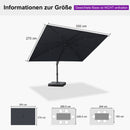 PURPLE LEAF Stufenlos neigbarer Freischwinger-Sonnenschirm Preisgünstiger Sonnenschirm für den Außenbereich