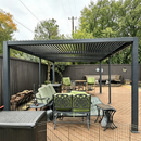 PURPLE LEAF Lamellen Pergola Outdoor Aluminium Pergola mit Verstellbarem Lamellendach für Terrasse und Garten Anthrazit