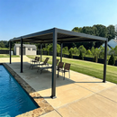 PURPLE LEAF Lamellen Pergola Outdoor Aluminium Pergola mit Verstellbarem Lamellendach für Terrasse und Garten Anthrazit