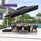 PURPLE LEAF Sonnenschirm Ampelschirm Drehbar Neigbar Kippbar Marktschirm 360°Rotation, Gartenschirm mit Kurbel