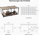 PURPLE LEAF Pergola Metall Garten Pavillon Aluminium Gazebo Wasserdicht Stabil Winterfest Gartenpavillon Mit Sonnenschutz Überdachung -milchweiße Lichterkette