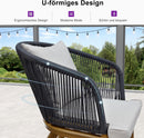 PURPLE LEAF verbesserte Aluminium-Stühle-Set, Garten- und Terrassenmöbel, rostfestes Design, Balkon-Freizeitmöbel, Essgruppe für den Außenbereich