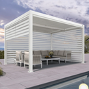 PURPLE LEAF Rollos für Lamellen Pergola Wärmedämmung UV-Schutz Sonnenschutz Waterproof-Gewebe  Sichtschutz pflegeleicht für Terrasse Seitenrollo
