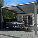 PURPLE LEAF Lamellen Pergola Outdoor Aluminium Pergola Terrassenüberdachung Freistehend Pergola mit Lamellendach Einstellbar Hardtop Pavillon Geeignet für Garten Anthrazit