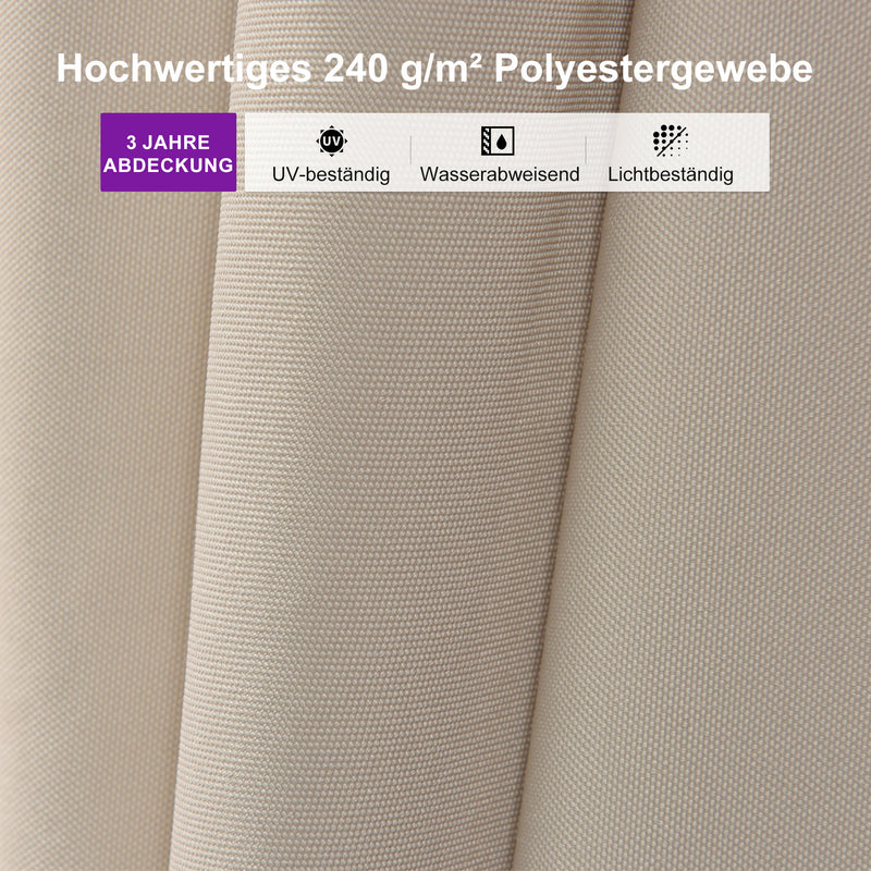 PURPLE LEAF Stufenlos neigbarer Freischwinger-Sonnenschirm Preisgünstiger Sonnenschirm für den Außenbereich