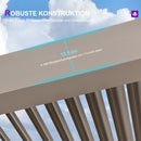 PURPLE LEAF pergola lamellendach Lux Aluminium Pavillon Terrassenüberdachung Lamellen Freistehend Lamellenpergola für Terrassen Champagner