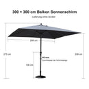 PURPLE LEAF Aluminium Marktschirm für Terrasse, Garten & Gewerbe – Stabiler Outdoor-Sonnenschirm