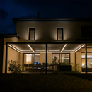 PURPLE LEAF Lamellen Pergola Lamellendach mit LED-Lichtleiste für Garten Terrasse, Anthrazit